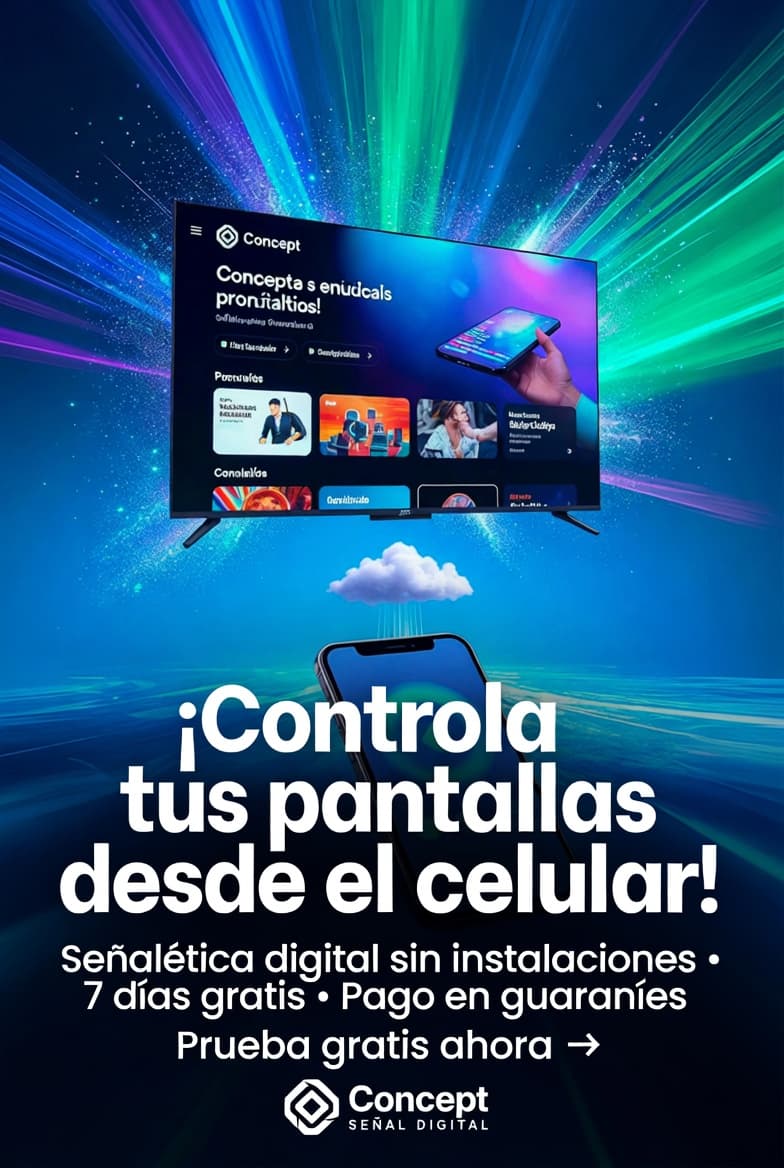 ¡Controlá tus pantallas desde el celular! — Concept Señal Digital